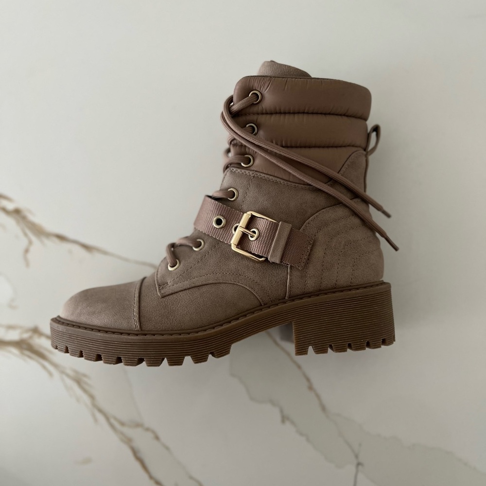 GBG Los Angeles Taupe Combat Boots